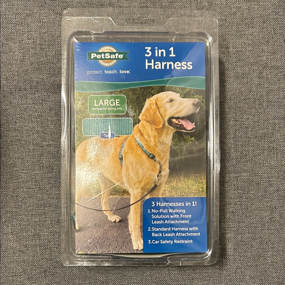 PetSafe 3 in 1 Harness - Green and Blue